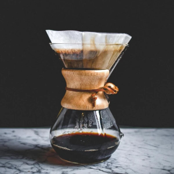 cafetera tipo chemex de goteo
